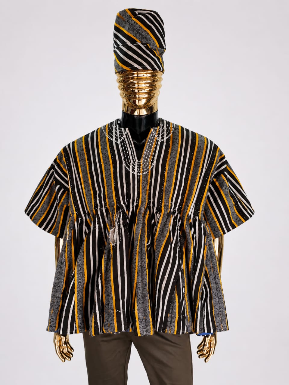 Premium Men’s Fugu Smock Ghana | Authentic Batakari Fashion – Tryahu